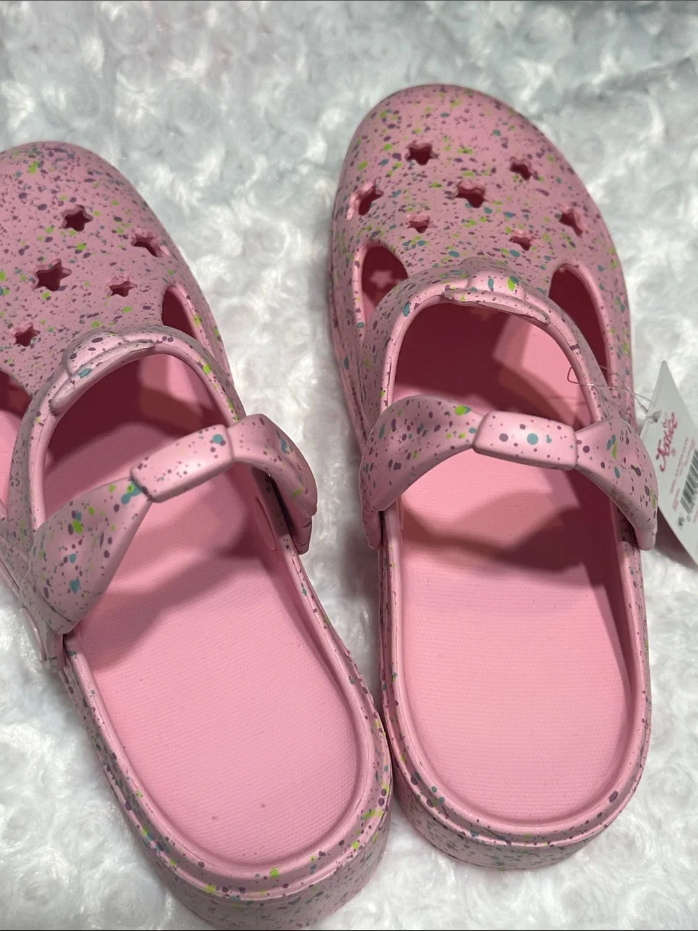 Justice Pink Star-Cut Splash Sandals